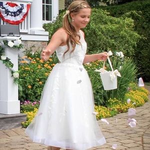 Older girl formal dress off white color